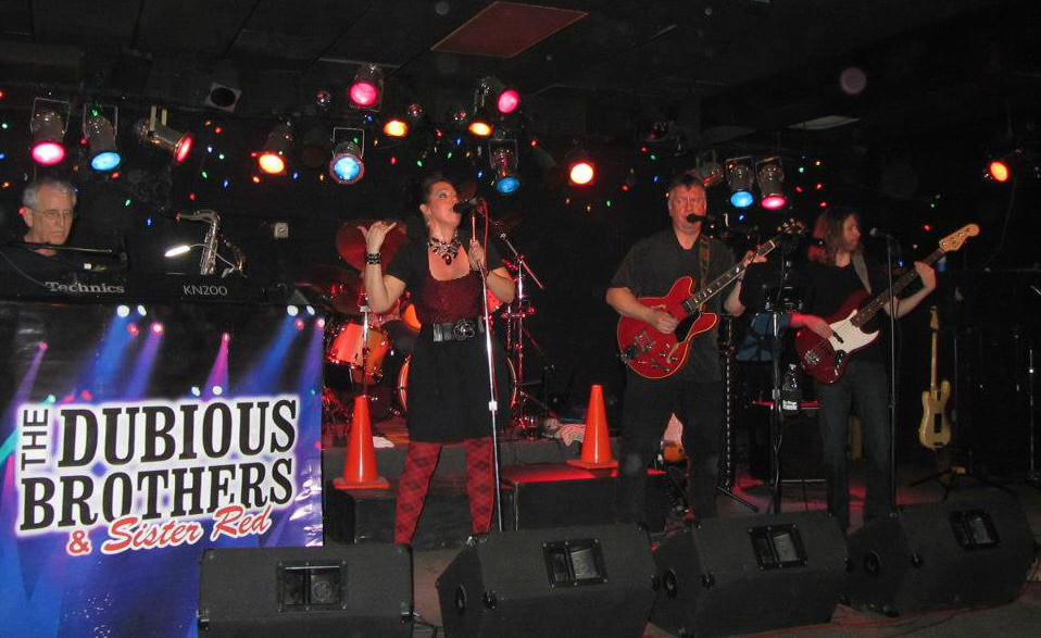 Dubious Brothers COVER at Duggans 2013 - Jon, Mel, Wes and Brian - CROPPED